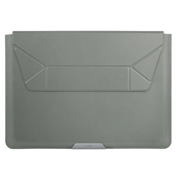 Uniq Pochette ordinateur 14 pouces Oslo - Housse ordinateur avec support pliable - Lichen Green