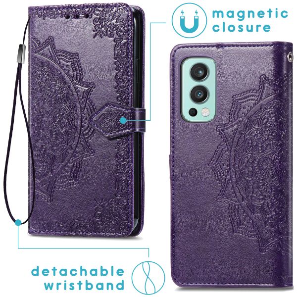 imoshion Etui de téléphone portefeuille Mandala OnePlus Nord 2 - Violet