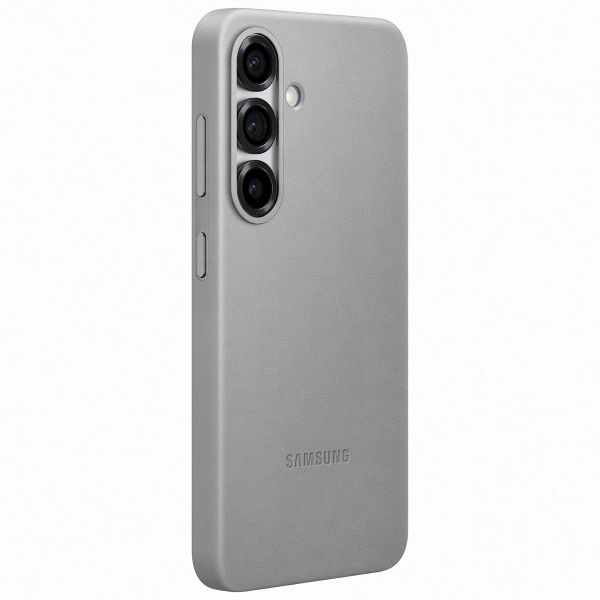 Samsung Original Coque KindSuit en Cuir Végan Samsung Galaxy S25 - Gris