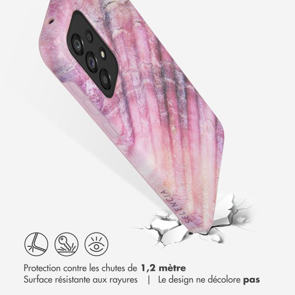 Selencia Aurora Coque Fashion Samsung Galaxy A33 - ﻿Coque durable - 100 % recyclée - Ocean Shell Purple