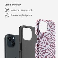 Selencia Coque arrière Vivid Tough iPhone 15  - Trippy Swirl Dark Rose