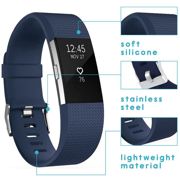 imoshion Bracelet silicone le Fitbit Charge 2 - Bleu foncé