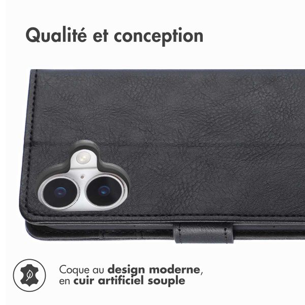 imoshion Étui de télephone portefeuille Apple iPhone 16 - Noir