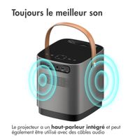 imoshion Mini-projecteur - Mini-vidéoprojecteur WiFi - 3400 lumens - Gris