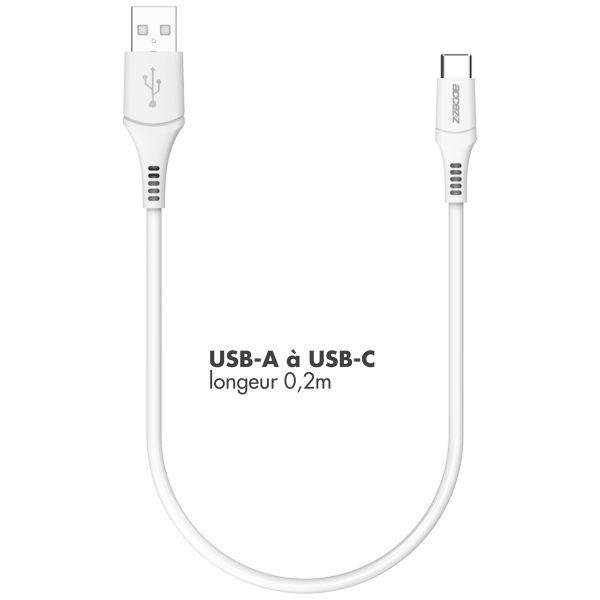 Accezz Câble USB-C vers USB - 0,2 mètres - Blanc