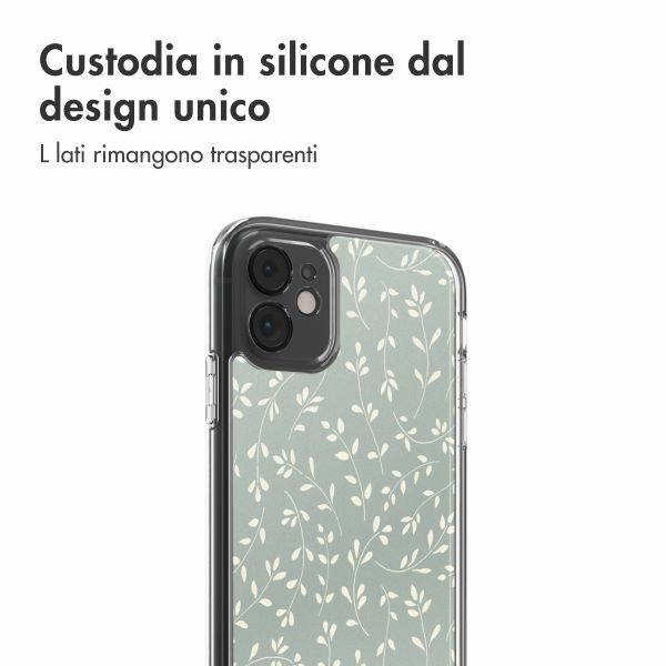 imoshion Coque Design Apple iPhone 11 - Smoke Green Flowers