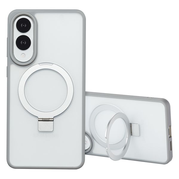 Accezz Coque Ring Stand avec MagSafe Samsung Galaxy S25 Edge - Gris