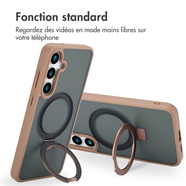 Accezz Coque Ring Stand avec MagSafe Samsung Galaxy S24 Plus - Brown