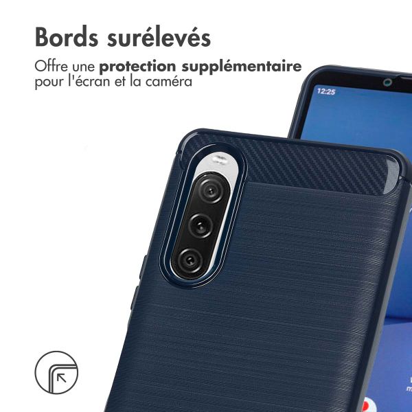 imoshion Coque Brushed Sony Xperia 10 V - Bleu foncé