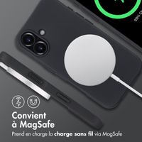 imoshion Coque arrière Color avec cordon amovible et MagSafe Apple iPhone 16 - Noir