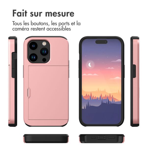 imoshion Coque arrière avec porte-cartes Apple iPhone 15 Pro - Rose Doré