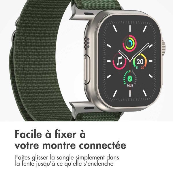 imoshion Bracelet en nylon Alpine Apple Watch Series 1 t/m 11 / SE / Ultra (44/45/46/49 mm) - Vert