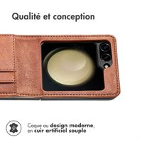 imoshion Étui de télephone portefeuille Luxe Samsung Galaxy Z Flip 7 FE - Marron