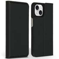 Accezz Étui de télephone Slim Folio en cuir de qualité supérieure Apple iPhone 15 - Noir