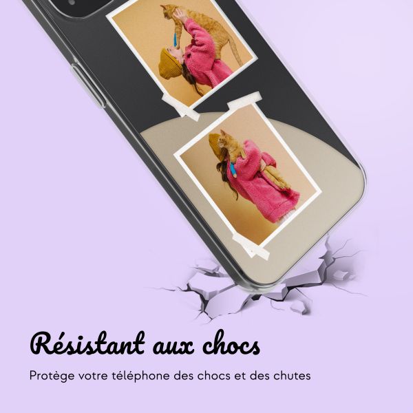 Coque personnalisée avec pellicule N°2 iPhone 13 - Transparent