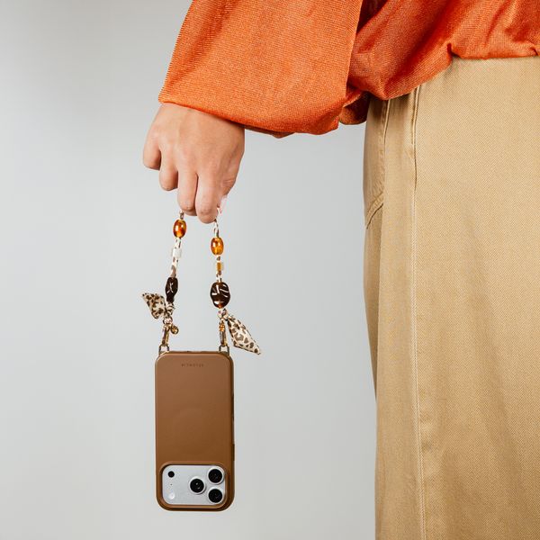 Selencia Cordon de téléphone Satin Stone - Brown
