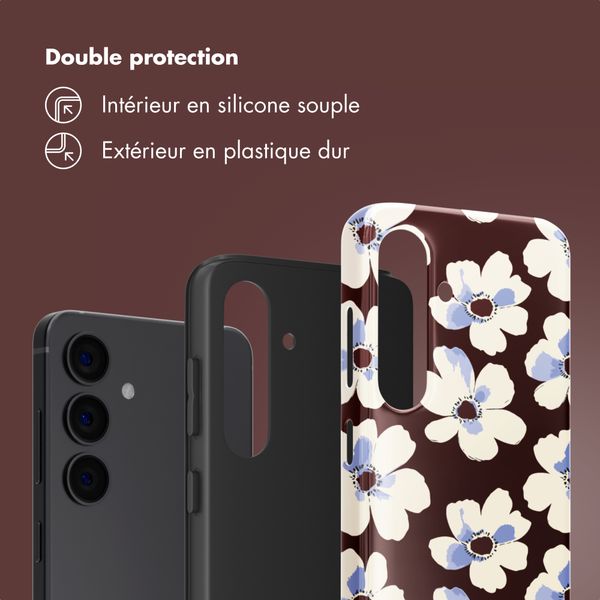 Selencia Coque arrière Vivid Samsung Galaxy S24 - Choco Flower Pop
