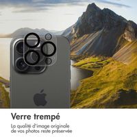 imoshion Protection Caméra en verre trempé 2 Pack Apple iPhone 16 Pro / 16 Pro Max - Noir
