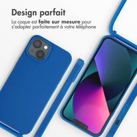 imoshion Coque en silicone avec cordon Apple iPhone 14 - Bleu