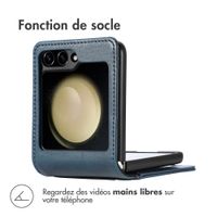 imoshion Étui de télephone portefeuille Luxe Samsung Galaxy Z Flip 6 - Bleu foncé