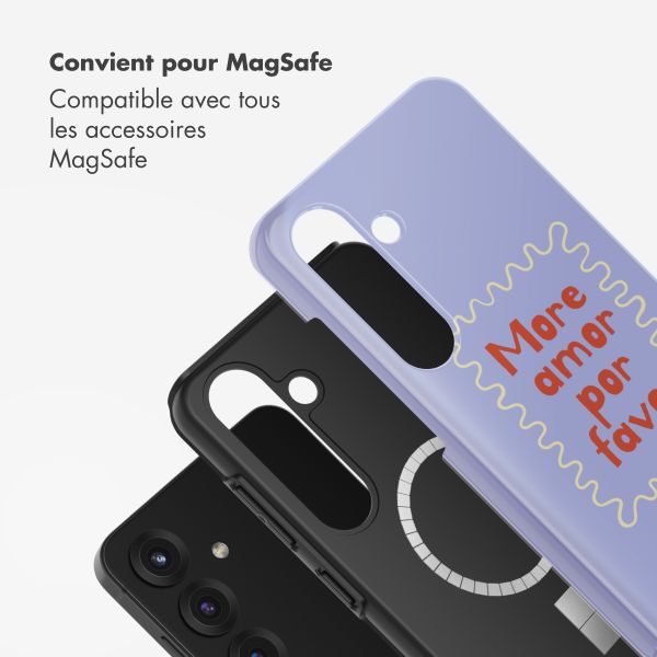 Selencia Coque arrière Vivid avec MagSafe Samsung Galaxy S25 - More Amor