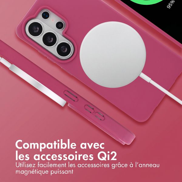 imoshion Coque arrière Color avec cordon amovible et MagSafe Samsung Galaxy S26 Ultra - Raspberry