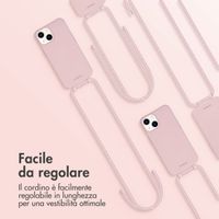 imoshion Coque de couleur avec cordon amovible Apple iPhone 14 - Rose