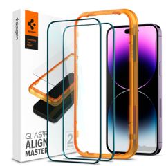 Spigen Protection d'écran en verre trempé GLAStR Fit 2 Paquets + Applicator Apple iPhone 14 Pro