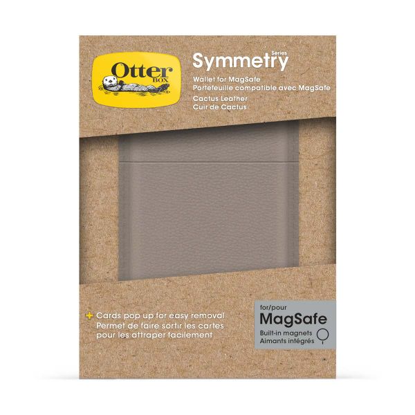 OtterBox Symmetry Cactus Leather MagSafe Wallet - Cottonwood Glen / Light grey