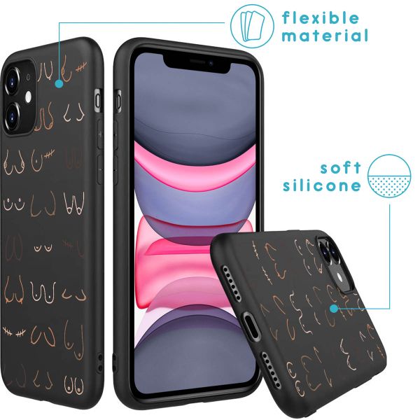 imoshion Coque Design iPhone 11 - Boobs all over - Noir