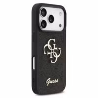 Guess Coque 4G Metal Logo Glitter Apple iPhone 17 Pro Max - Noir