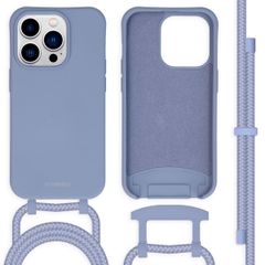 imoshion Coque de couleur avec cordon amovible iPhone 14 Pro - Bleu