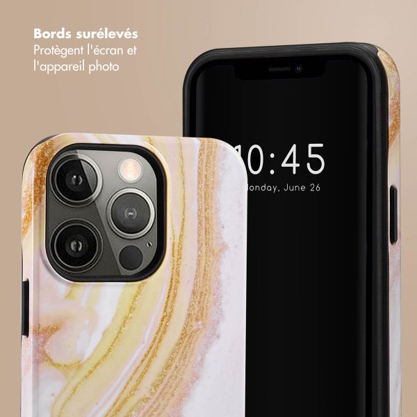 Selencia Coque arrière Vivid Tough iPhone 13 Pro - Chic Marble Gold