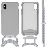 imoshion Coque de couleur avec cordon amovible Apple iPhone X / Xs - Gris
