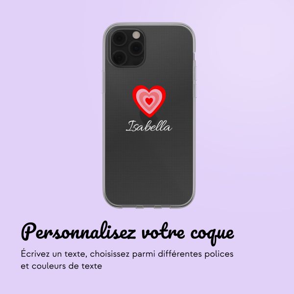 Coque personnalisée avec un cœur iPhone 12 (Pro) - Transparent