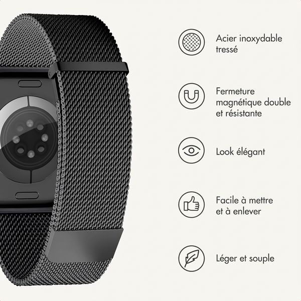 imoshion Bracelet magnétique milanais Apple Watch | 38/40/41/42 mm - Noir