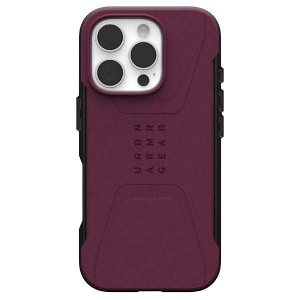 UAG Coque Civilian MagSafe iPhone 16 Pro - Bordeaux