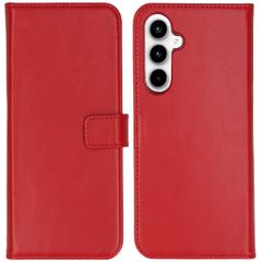Selencia Étui portefeuille en cuir véritable Samsung Galaxy A55 - Rouge