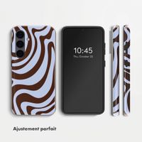 Selencia Coque arrière Vivid Samsung Galaxy S24 - Dream Swirl Chocolate