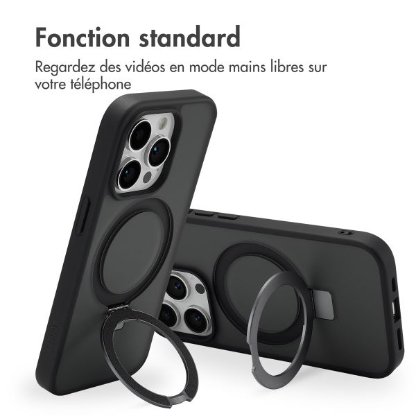 Accezz Coque Ring Stand avec MagSafe Apple iPhone 14 Pro - Noir