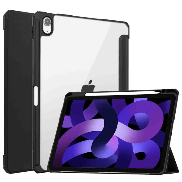 imoshion Coque tablette rigide Trifold Apple iPad Air 11 pouces (2025) M3 / (2024) M2 / Air 5 (2022) / Air 4 (2020) - Noir