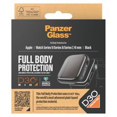 PanzerGlass Protection intégrale D3O® Bio Case Apple Watch Series 7 / 8 / 9 (41 mm) - Noir
