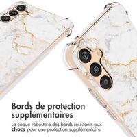 imoshion Coque Design avec cordon Samsung Galaxy A34 (5G) - White Marble