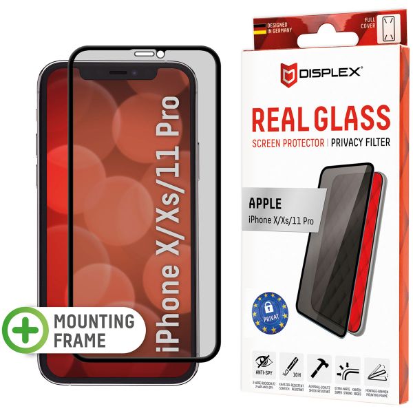 Displex Protection d'écran en verre trempé Privacy iPhone 11 Pro / Xs / X