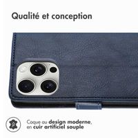 imoshion Étui de télephone portefeuille Apple iPhone 16 Pro - Bleu foncé
