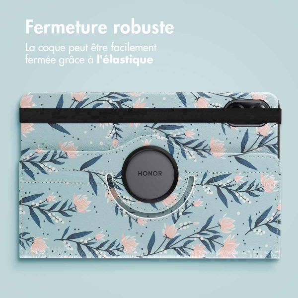 imoshion Coque tablette Design rotatif à 360° Honor Pad X9 - Flowers