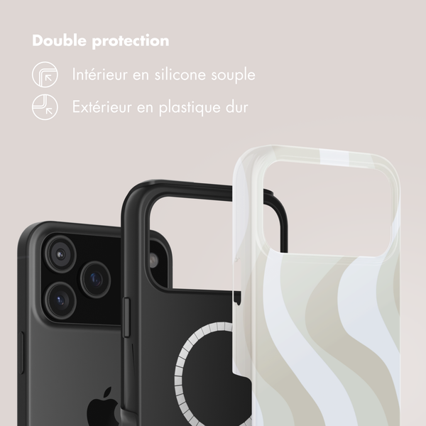 Selencia Coque arrière Vivid avec MagSafe Apple iPhone 17 Pro Max - Desert Waves Beige