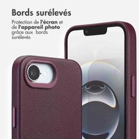 Accezz Coque arrière en cuir avec MagSafe Apple iPhone 16e - Heath Purple