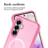 imoshion Coque Pailletée avec MagSafe Samsung Galaxy A56 - Paillettes Rose