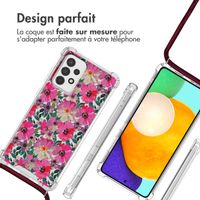 imoshion Coque Design avec cordon Samsung Galaxy A52(s) (5G/4G) - Flower Water